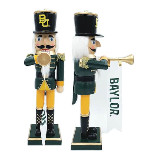 14" College Bugler Nutcracker By Santasworkshop in Baylor | 14.25" x 4" x 6.5" | Michaels®